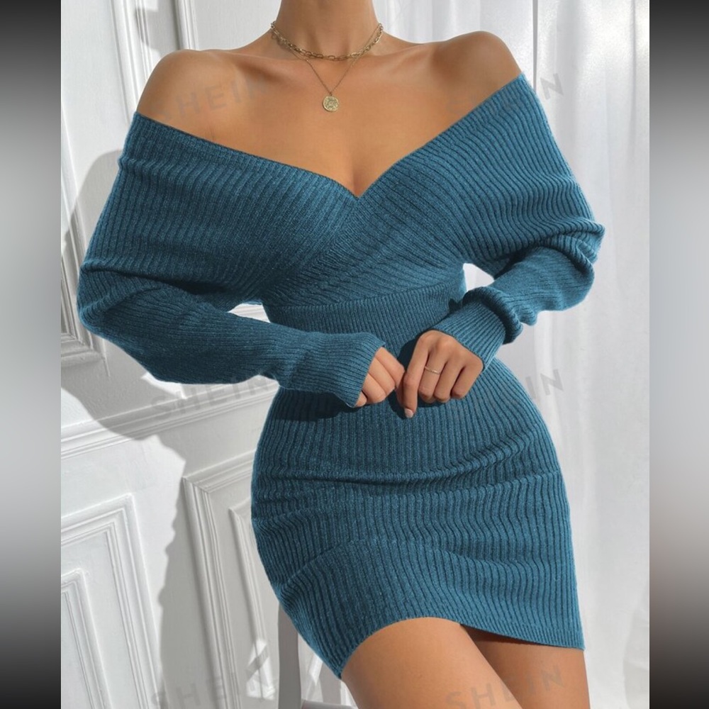 Batwing Sleeve Sweater Bodycon Dress NWOT